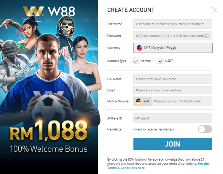 w88 create an account