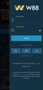 w88 login mobile